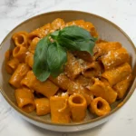Pasta with Roasted Pepper & Tomato Sauce Finished Dish