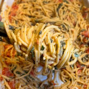 baked Tomato and Spinach Pasta