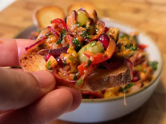 Olive Salad with Pomegranate and Walnuts thumbnail