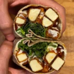 what i eat in a day Crispy Tofu Wrap with BBQ or Buffalo Sauce picture