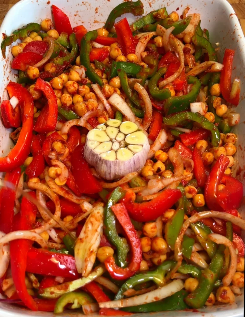 chickpea and pepper bake