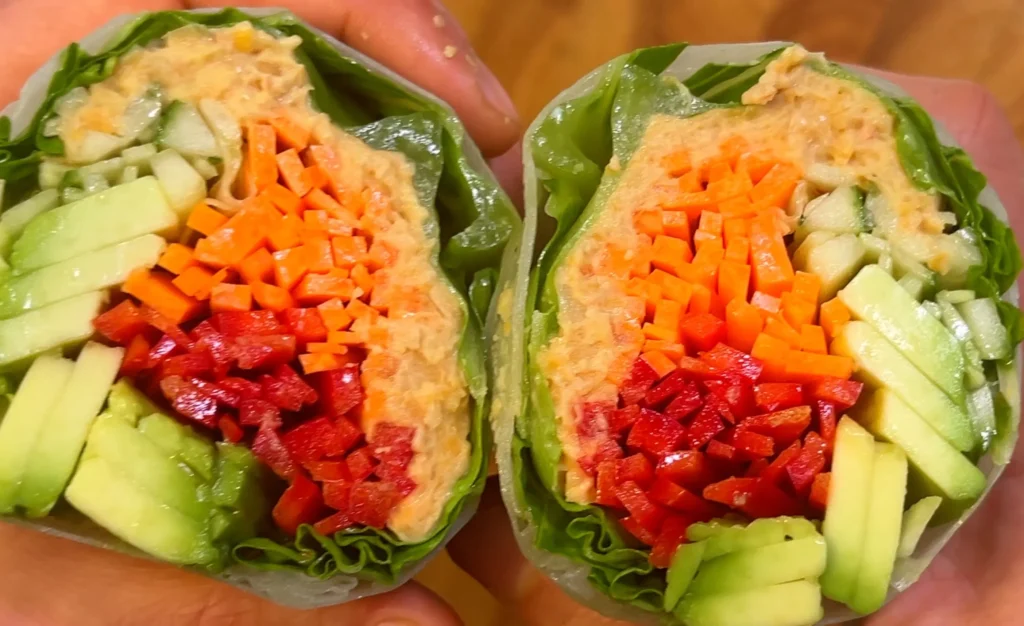 Giant Veggie And Chickpea Rice Paper Rolls: A Light And Colorful Summer ...