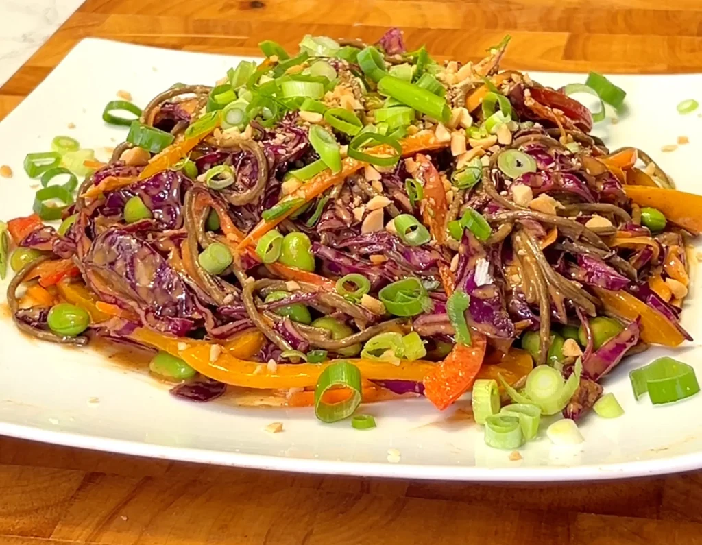 Thai Peanut Noodle Salad meal served