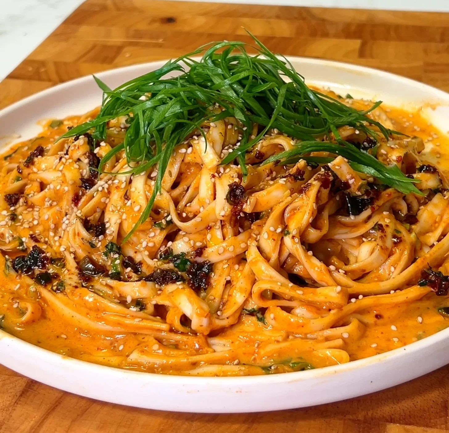 Spicy peanut noodles