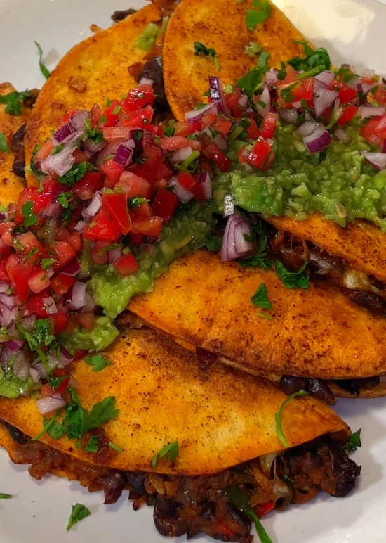 Crispy black bean tacos vegan