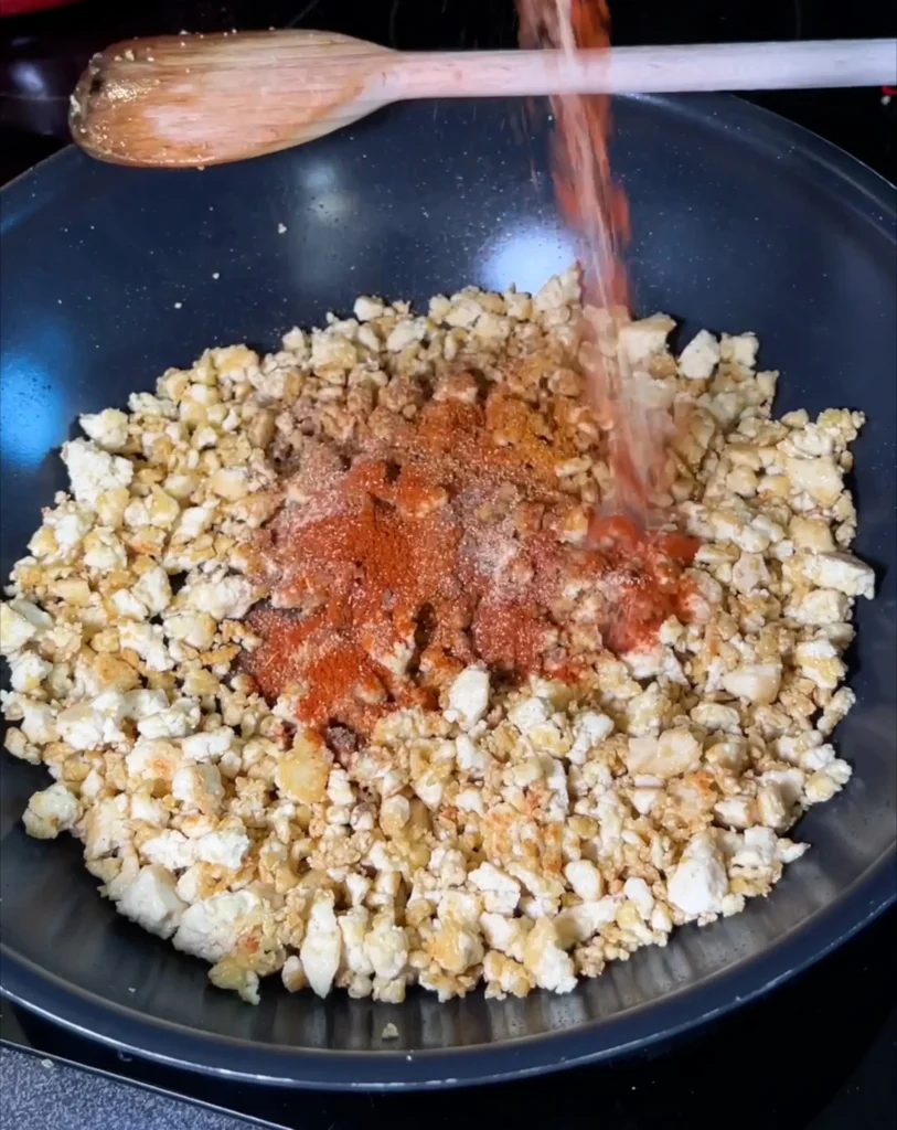 vegan ground beef tofu  paprika