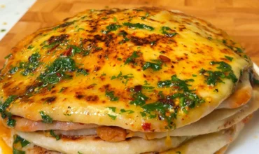 Cheese and Potato Stuffed Flatbread