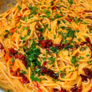 Creamy vegan onion pasta