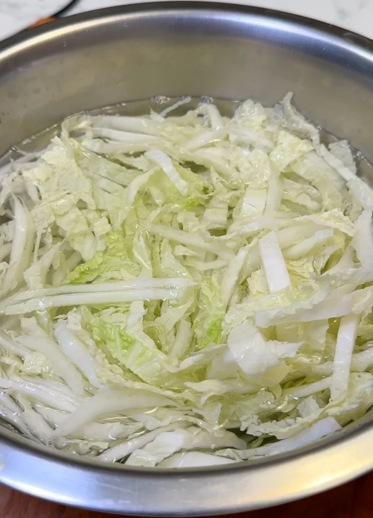 Asian salad prep cabbage