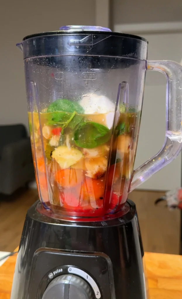 Veggie Pasta Blending Vegetables