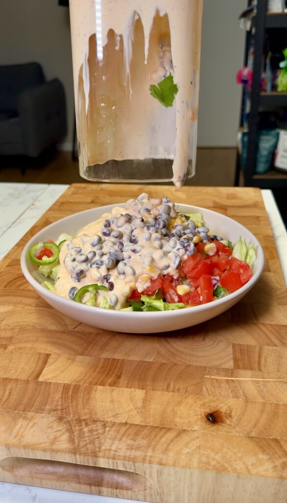 taco pasta salad in a plate