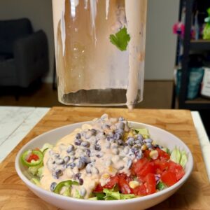 taco pasta salad in a plate