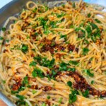 cooking the pasta with the sauce