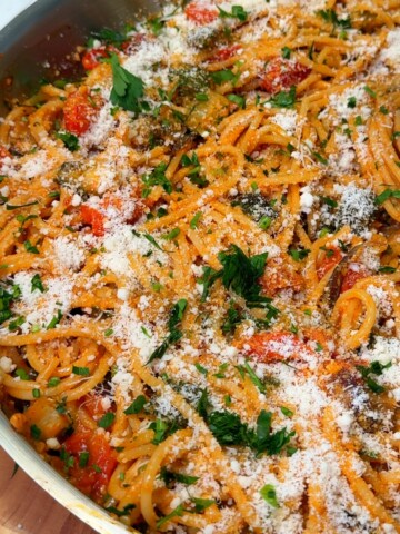 Roasted veggie pasta