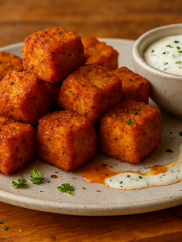 Crispy baked tofu nuggets