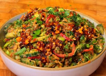 Crispy Rice Salad with Peanut-Chili Dressing