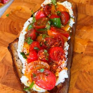 Cherry tomato bruschetta