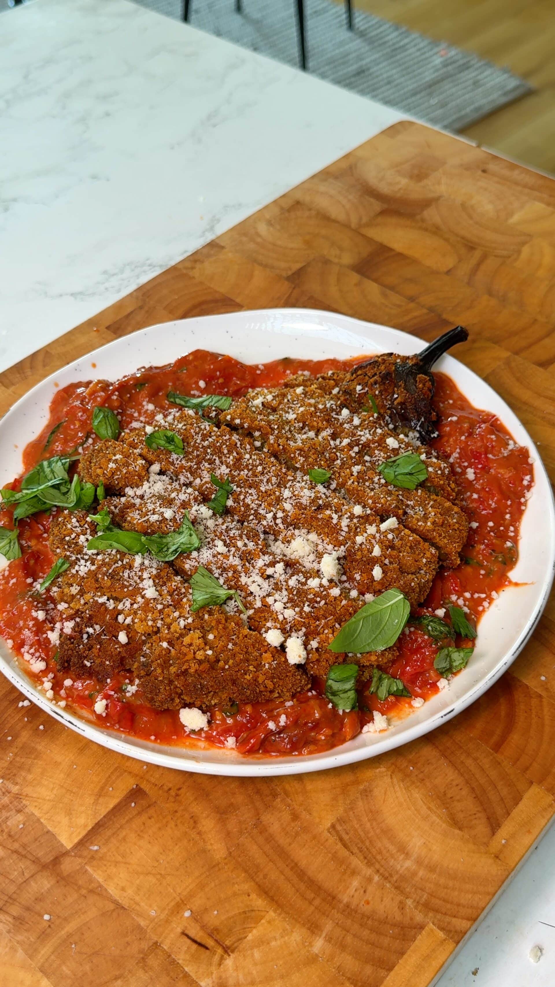 Air Fryer Eggplant Parmesan