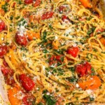Pesto Pasta with Roasted Tomatoes