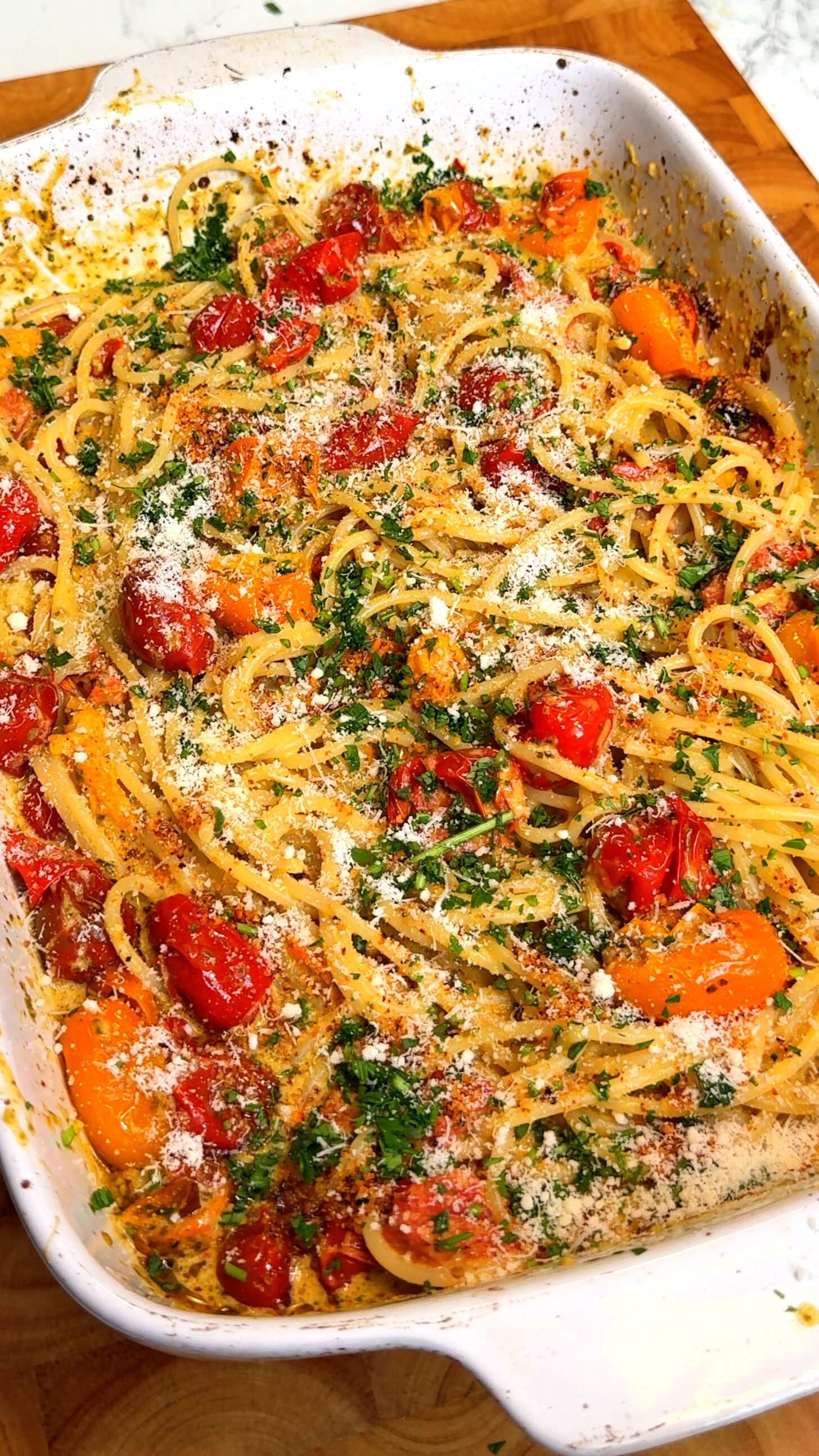 Pesto Pasta with Roasted Tomatoes