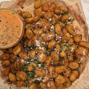 Crispy Air Fryer Gnocchi with Spicy Mayo Dip