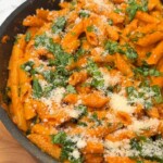 One Pot Creamy Spinach Tomato Pasta