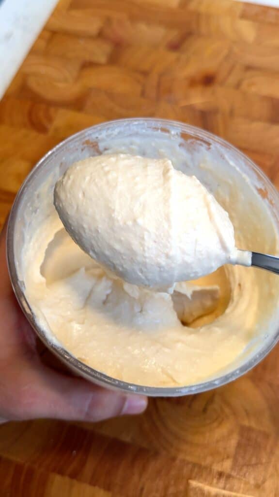 Make the creamy bean mix
 Blend butter beans, feta, cream cheese, olive oil, salt, and pepper until smooth.