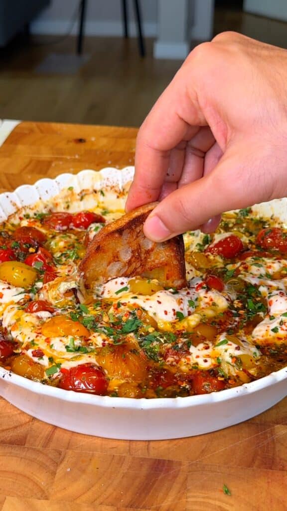 Roasted Cherry Tomato and Creamy Bean Dip