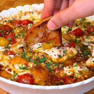 Roasted Cherry Tomato and Creamy Bean Dip