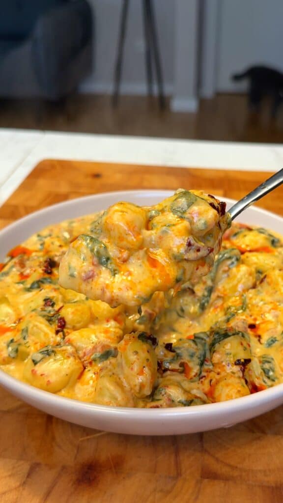Creamy One Pan Spinach Gnocchi