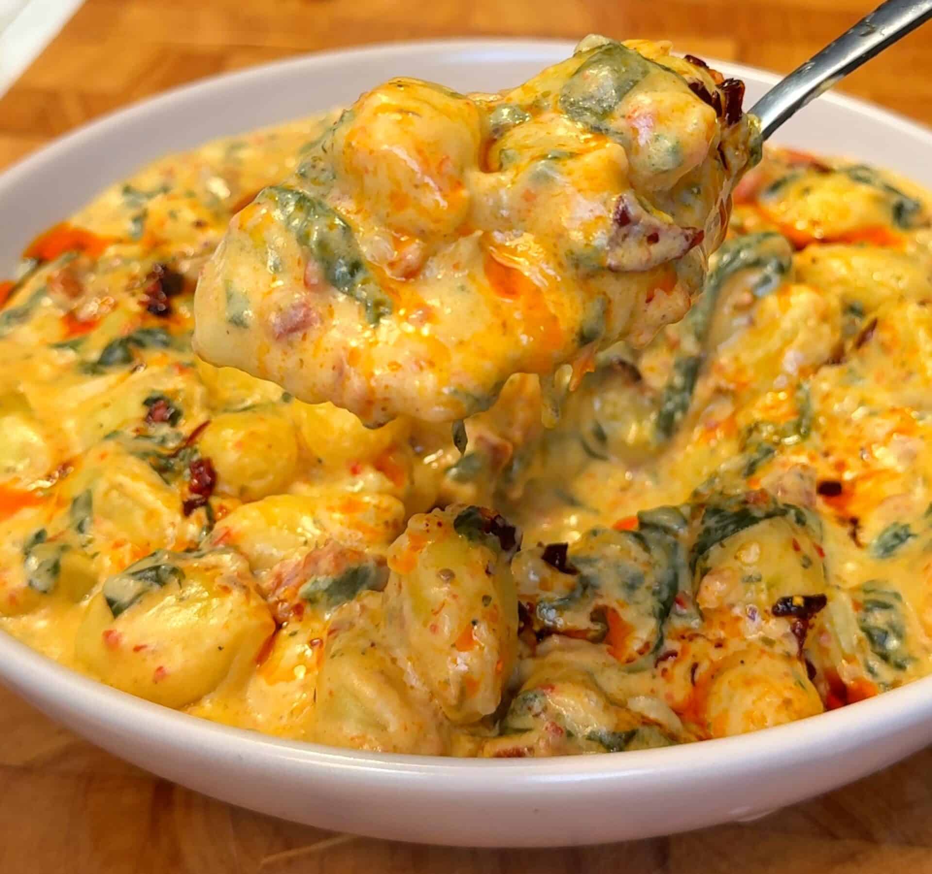 Creamy One Pan Spinach Gnocchi