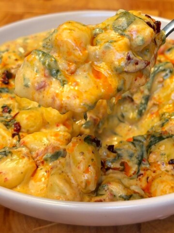 Creamy One Pan Spinach Gnocchi
