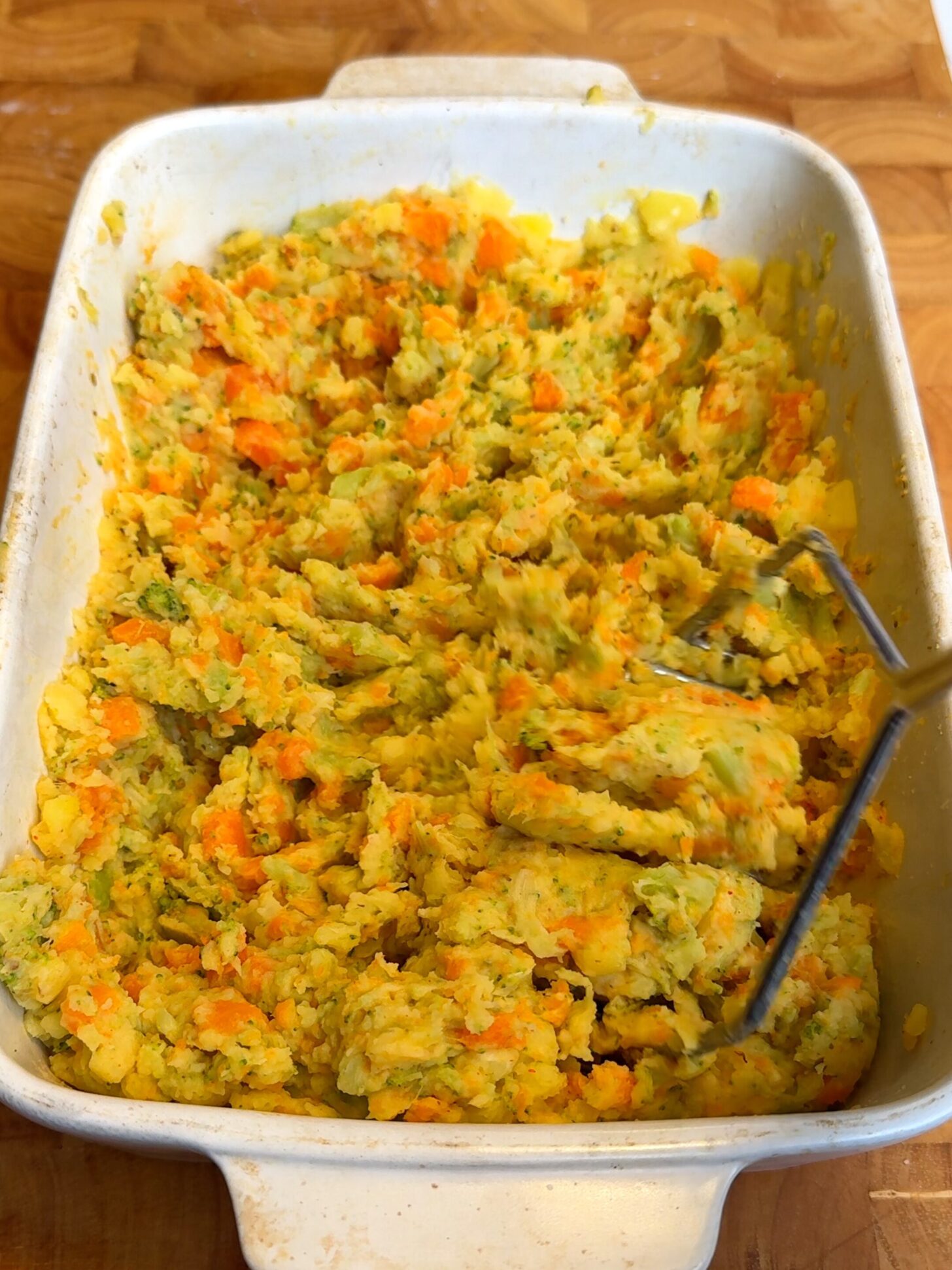 mashed vegetable mixture for vegan veggie balls