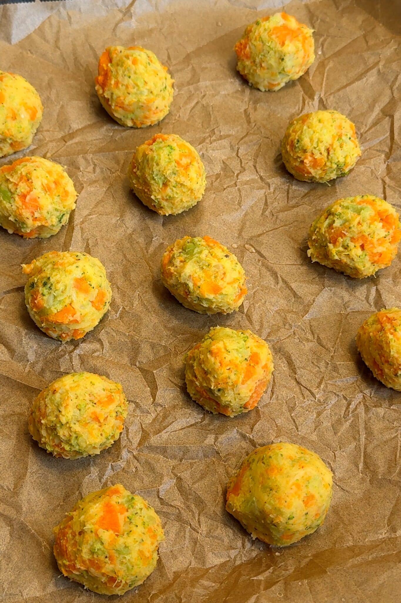 seasoned vegetables in baking dish for veggie fritters