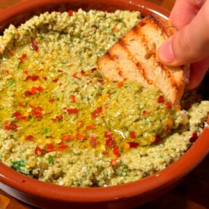 Creamy Olive & Vegan Feta Dip