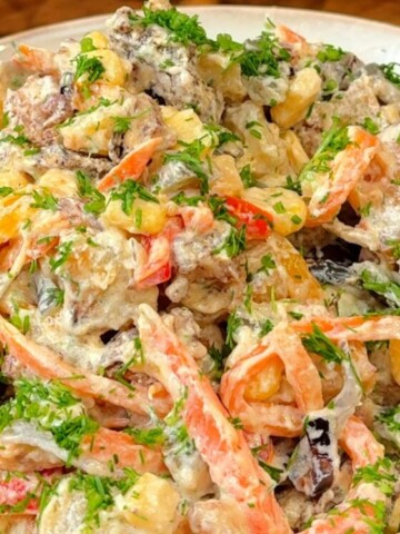 Creamy Roasted Veggie Potato Salad