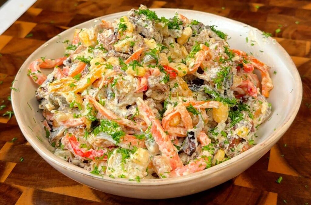 Creamy Roasted Veggie Potato Salad