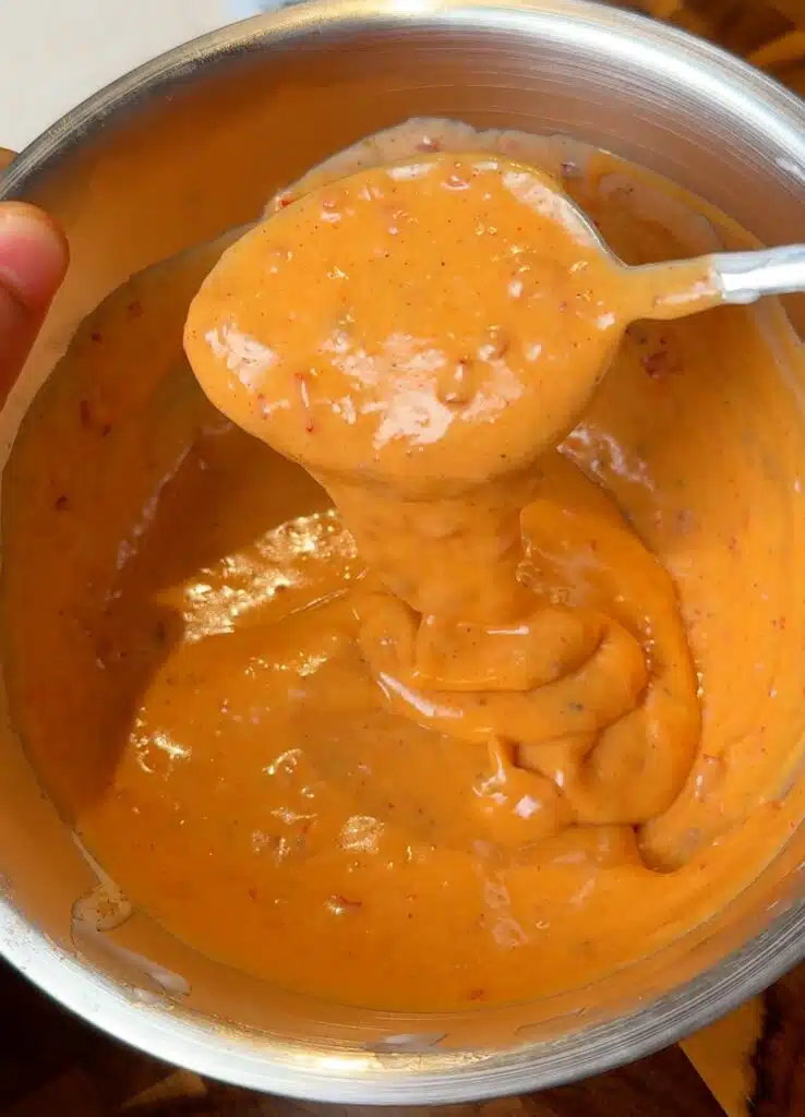 Smoky chipotle vegan mayonnaise in a bowl