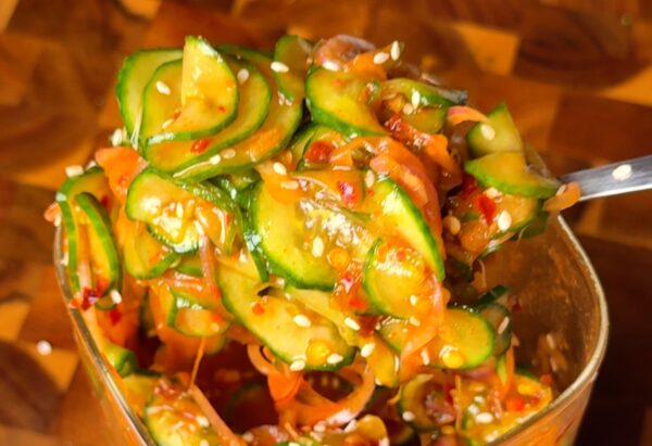 Spicy Korean-Style Cucumber Salad