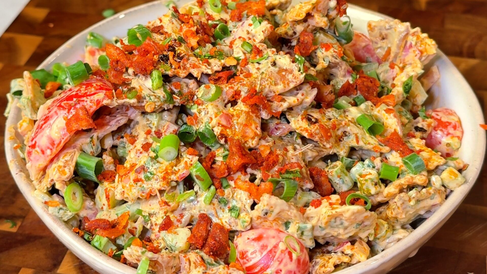 Spicy Crispy Pasta Salad