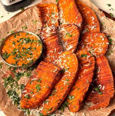 Crispy Accordion Sweet Potatoes