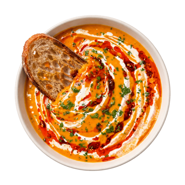 Butternut squash soup with sourdough