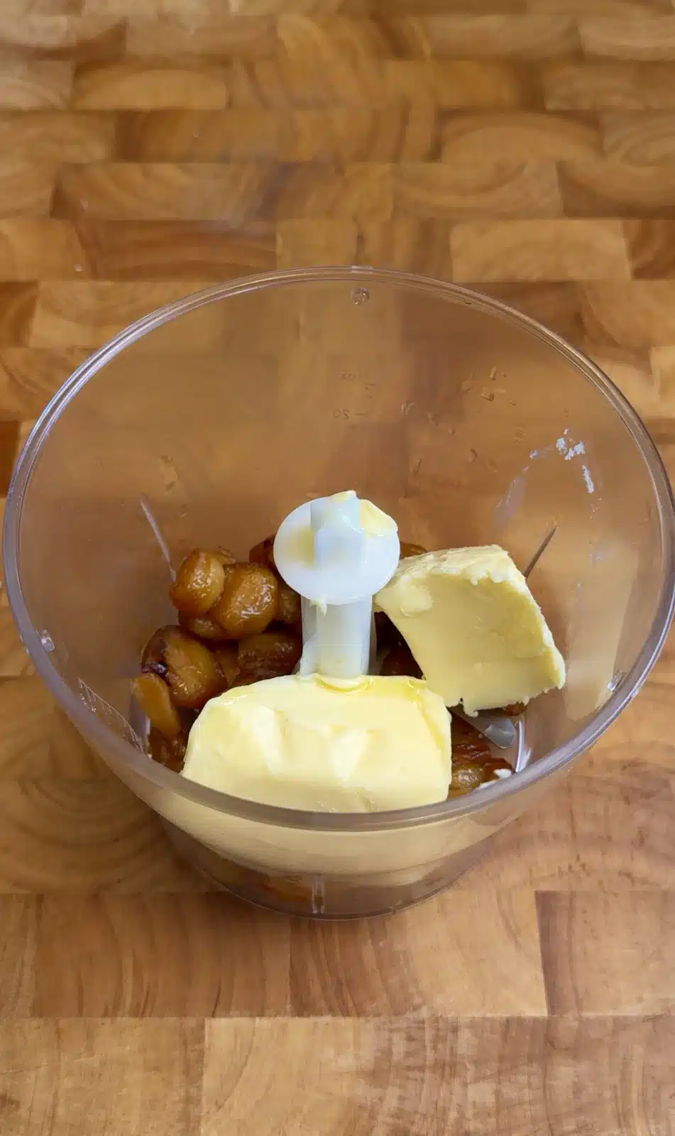 Cooked garlic blended with softened vegan butter