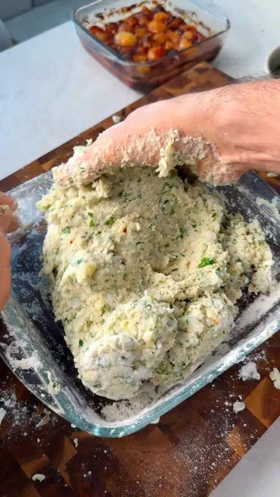 Soft potato flatbread dough