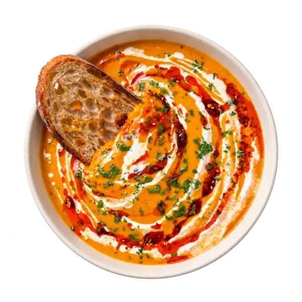 Butternut squash soup with sourdough